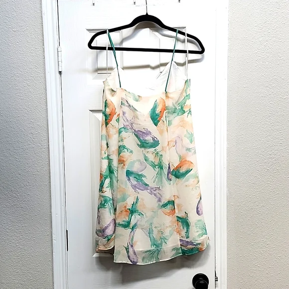 Philosophy Koi Watercolor Swing Mini Dress, Size S - Picture 5 of 8